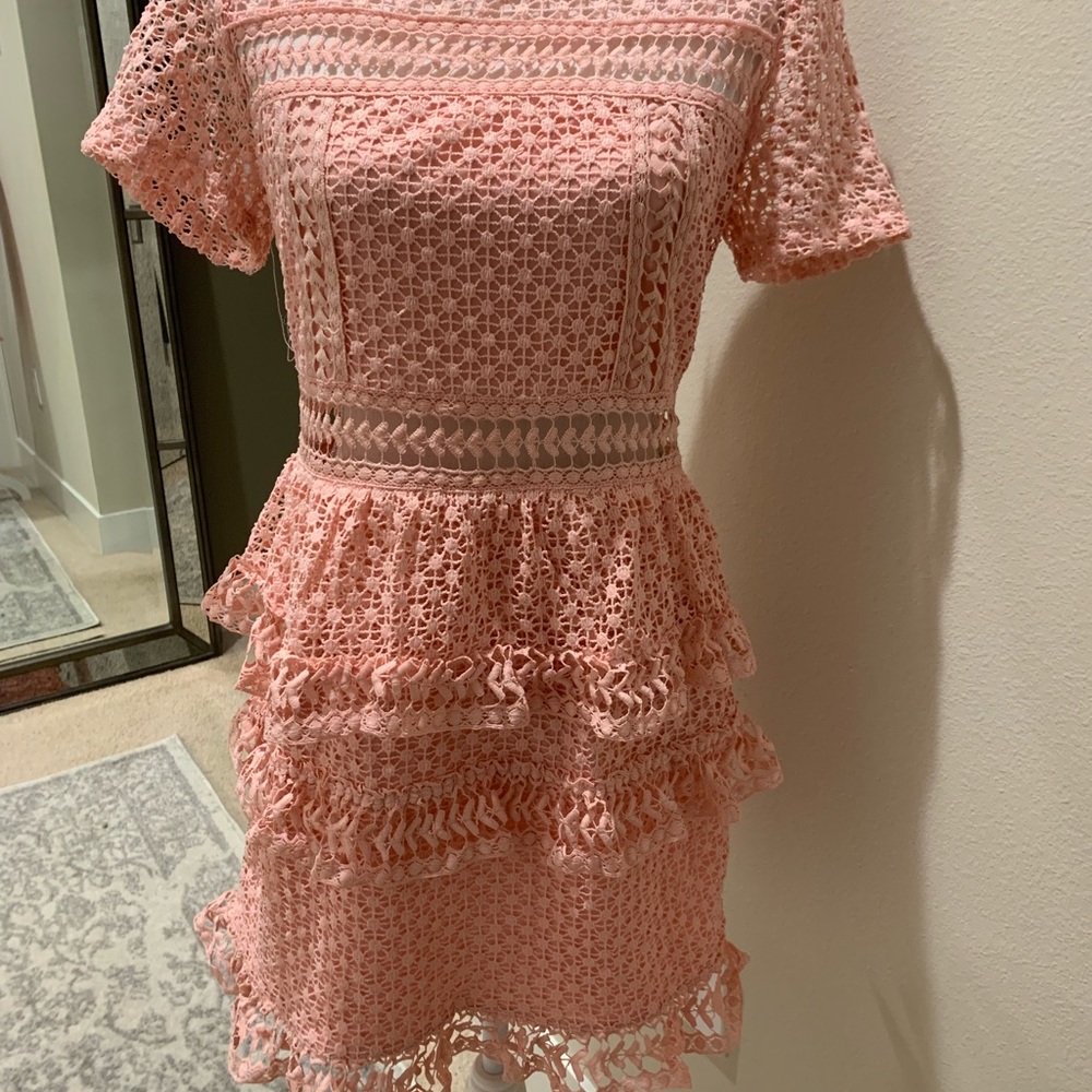 Pink Crochet Dress